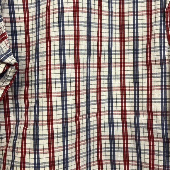 VTG St John’s Bay•100% Cotton Blue Red Plaid Short Sleeve, Men’s Size M - Picture 6 of 7